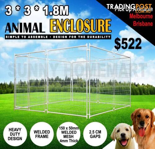 Welded Animal Pet Enclosure Mesh Panel Dog Run Kennel Playpen - photo 4 of 10