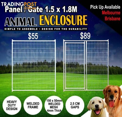 Welded Animal Pet Enclosure Mesh Panel Dog Run Kennel Playpen