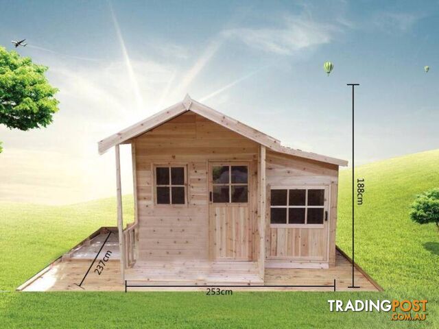 Large Cubby House Kid Children Playhouse Hard Wooden Solid Timber