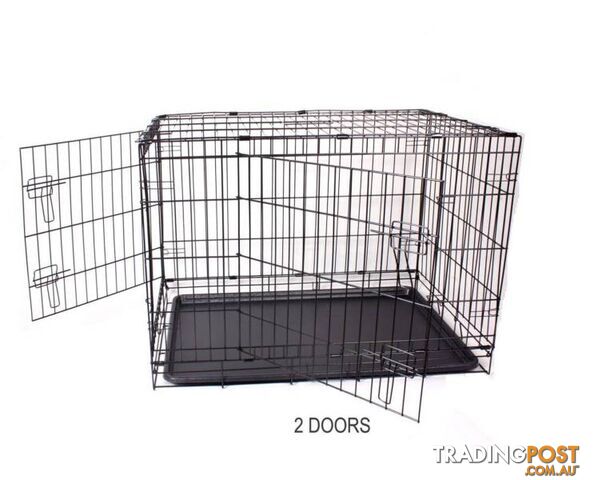 Large 42"Dog Cage PET cat Crate Metal foldable training kennel - photo 3 of 7