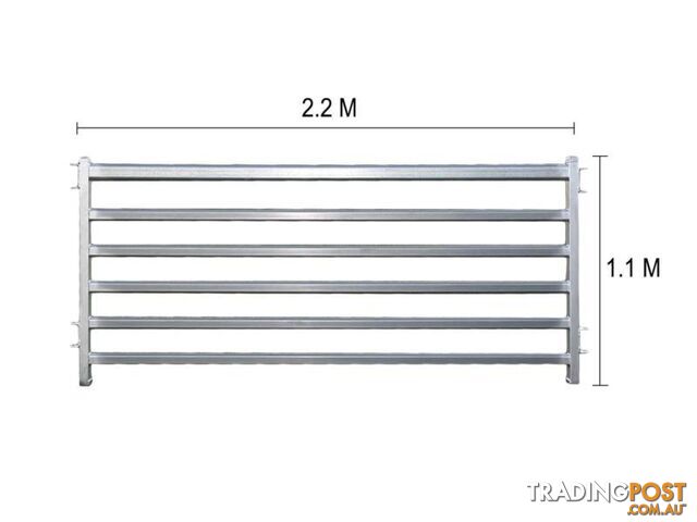 1.1M x 2.2M Sheep Panel Gate Heavy Duty Galvanised Steel Pig Goat - photo 2 of 8