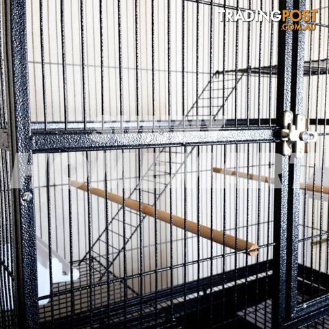 XLarge 187 CM Stand-Alone 2 Level Parrot Aviary Canary Bird Cage - photo 4 of 10