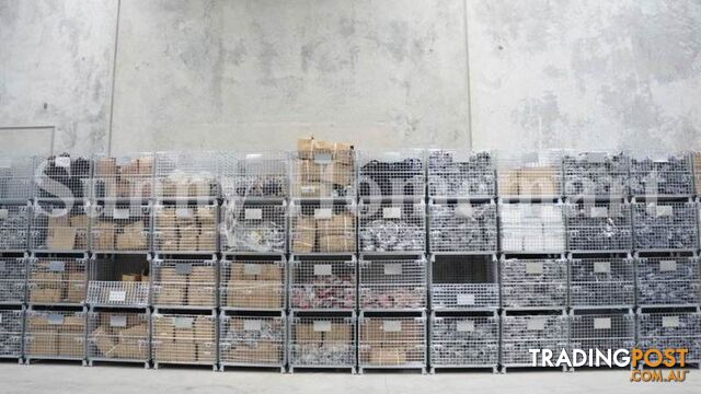 COLLAPSIBLE STACKABLE FOLDING WIRE MESH STILLAGE BASKET WAREHOUSE - photo 5 of 6