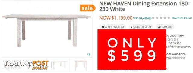 NEW HAVEN 1800 DINING TABLE