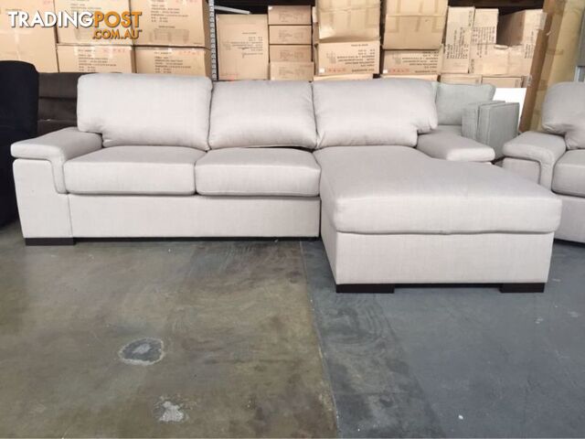 CREAM FABRIC SOFA SET 3s chaise + 2 - photo 5 of 10