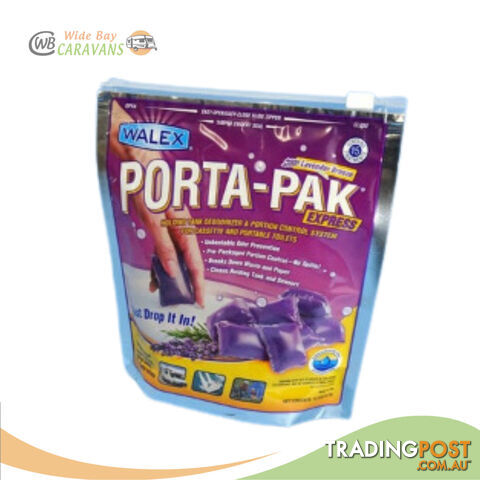 Walex Porta-Pak Express Lavender - Flush or Waste Tank Drop-In - 15 Sachets