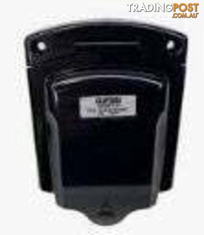 Clipsal Power Inlet, 15amp, Weatherproof Lid, BLACK