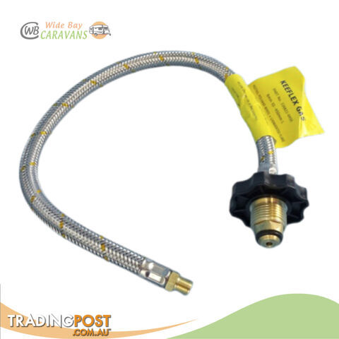 S/S Flexible Hose 450mm with H/Wheel for Double Bottle Kit