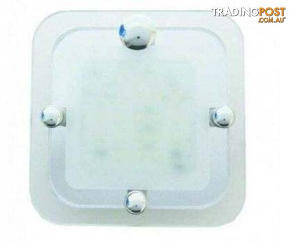 Camec Led SQ Crystal 1 Section 21 Cool White P/Button