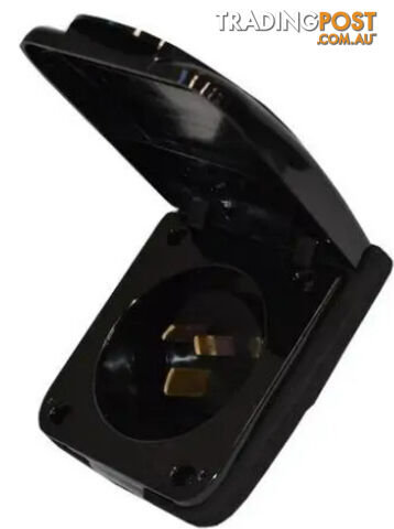 15AMP Power Inlet Socket Black