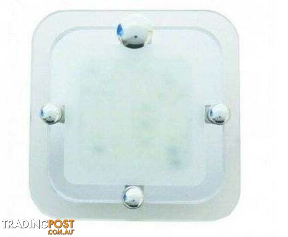 Camec Led SQ Crystal 1 Section 21 Cool White P/Button