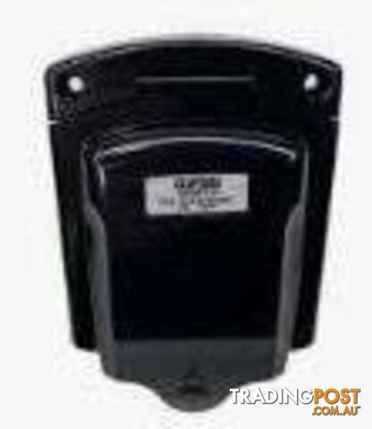 Clipsal Power Inlet, 15amp, Weatherproof Lid, BLACK