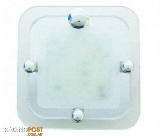 Camec Led SQ Crystal 1 Section 21 Cool White P/Button