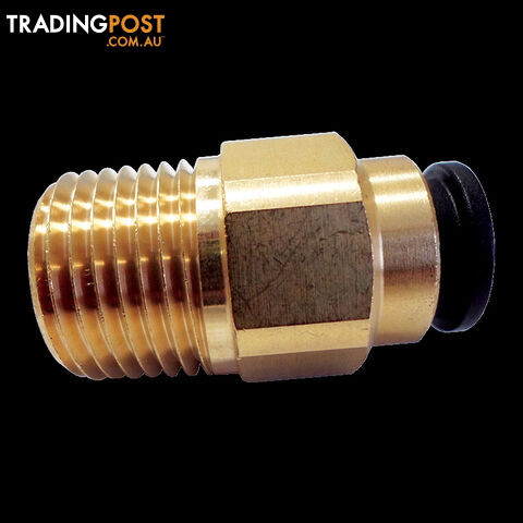 John Guest Brass Straight Adaptor 12mm x 1/2" (HWS)