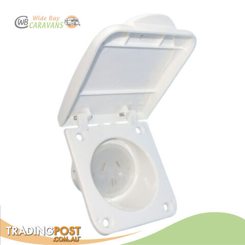 Power Outlet Socket 10A in White