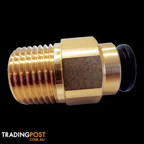 John Guest Brass Straight Adaptor 12mm x 1/2" (HWS)