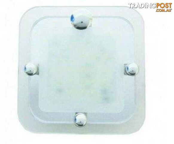 Camec Led SQ Crystal 1 Section 21 Cool White P/Button