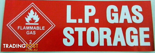 LP Gas Storage Sticker