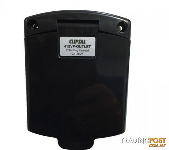 Clipsal (New) Black External 10Amp Power Outlet