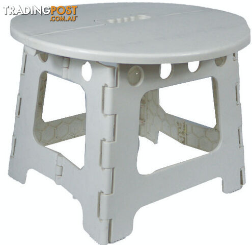 RV SMALL WHITE PLASTIC FOLDING TABLE