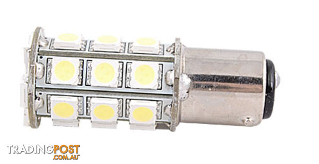 LED - BA15D Double Contact Bulb, 250 Lumens, Parallel Pins, Cool White LEDs