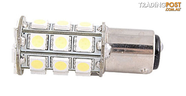 LED - BA15D Double Contact Bulb, 250 Lumens, Parallel Pins, Cool White LEDs