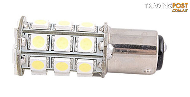 LED - BA15D Double Contact Bulb, 250 Lumens, Parallel Pins, Cool White LEDs