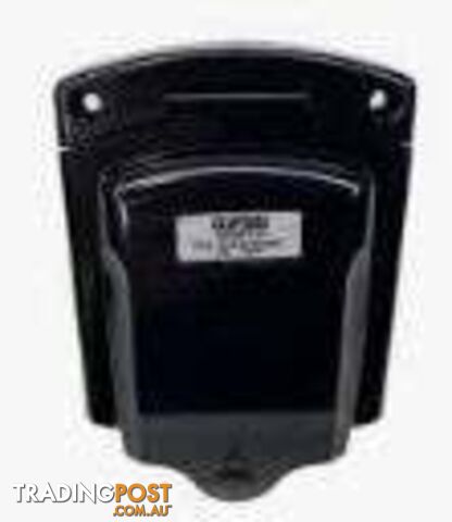 Clipsal Power Inlet, 15amp, Weatherproof Lid, BLACK