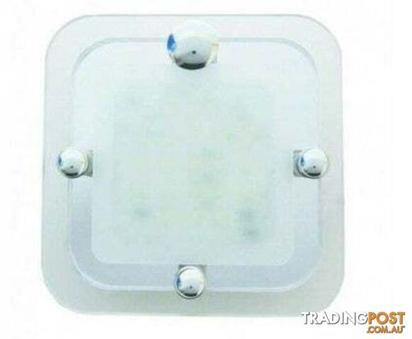 Camec Led SQ Crystal 1 Section 21 Cool White P/Button