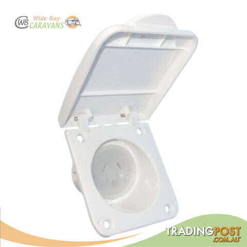 Power Outlet Socket 10A in White