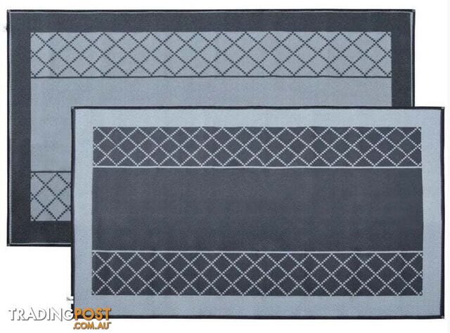 ACM Annex Mat (Crisscross/Plain Centre) Grey/Black