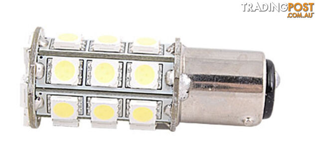 LED - BA15D Double Contact Bulb, 250 Lumens, Parallel Pins, Cool White LEDs