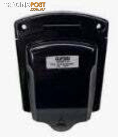 Clipsal Power Inlet, 15amp, Weatherproof Lid, BLACK