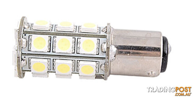 LED - BA15D Double Contact Bulb, 250 Lumens, Parallel Pins, Cool White LEDs