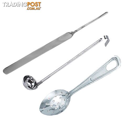 Set - Stainless Steel Spoon, Ladle and Curd Knife - Green Living Australia - MPN: 1108
