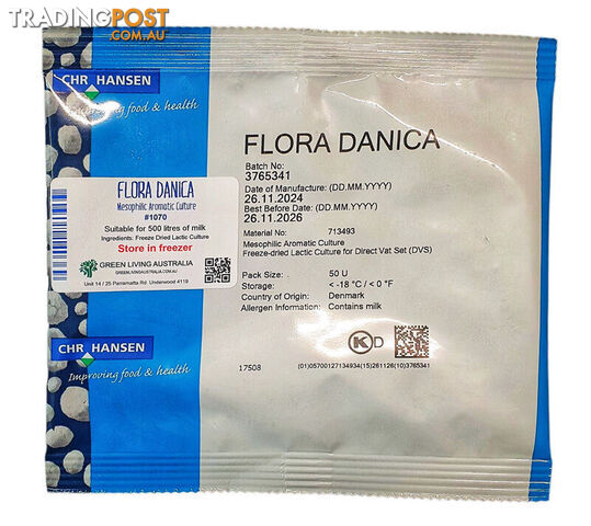 Flora Danica (Aromatic Mesophilic) with Two Sterile Jars - 500 litres - MPN:...