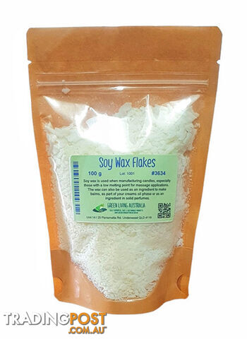 Soy Wax Flakes - 100 grams - Green Living Australia - MPN: 3634