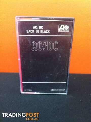 1981 AC/DC Back In Black Cassette Tape