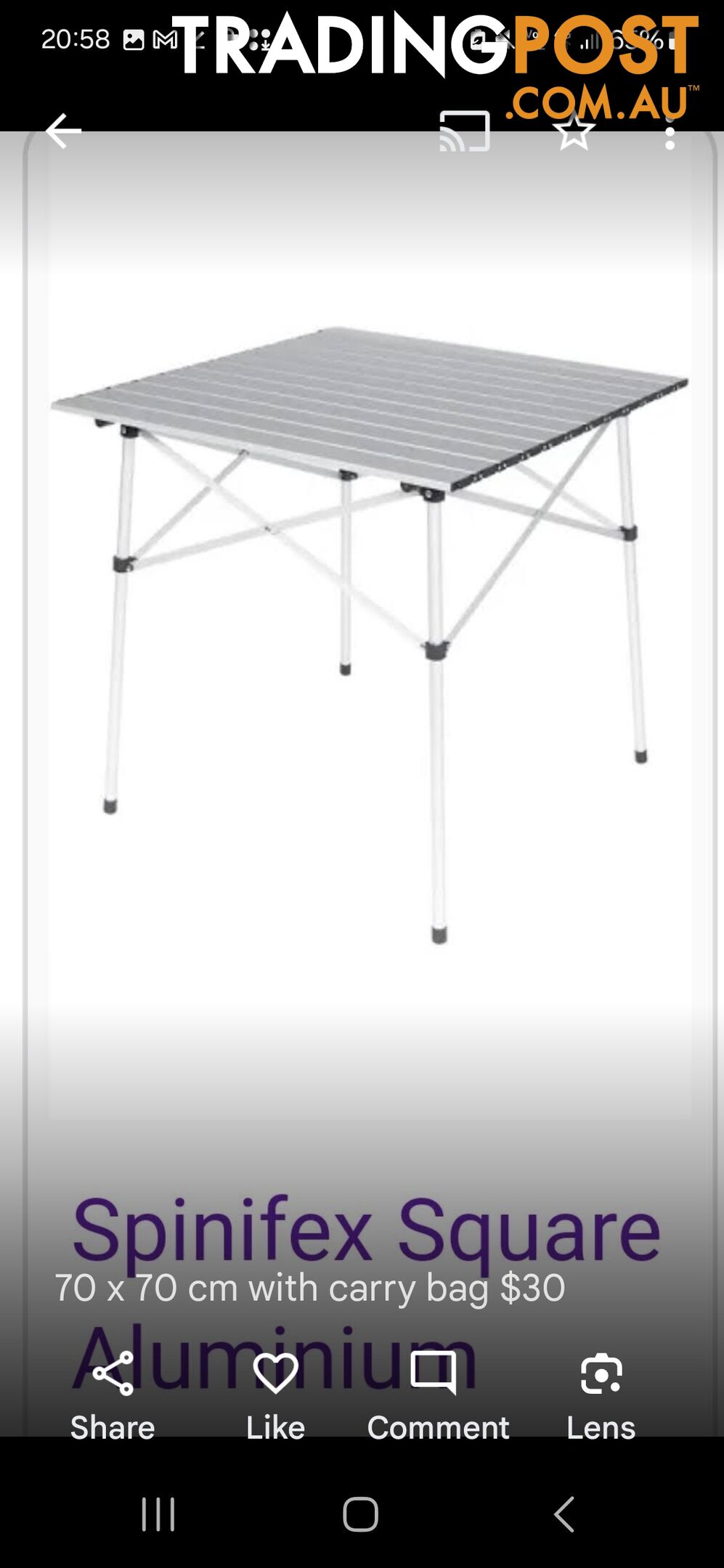 Small camping table