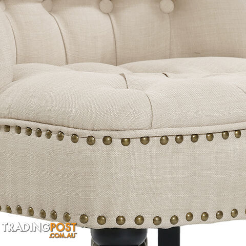 Lorraine Chair French Provincial Linen Fabric Sofa Amber Taupe