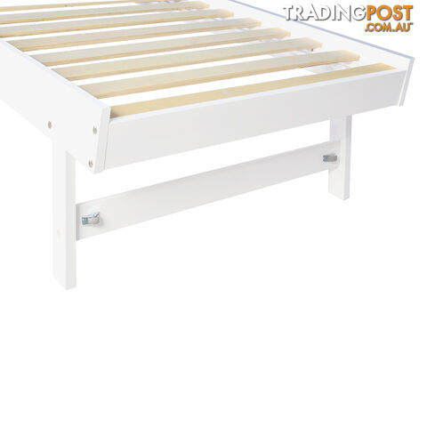 Wooden Sofa Bed Frame Single White