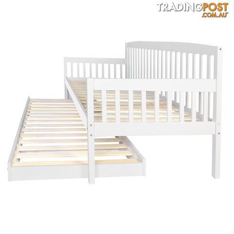 Wooden Sofa Bed Frame Single White