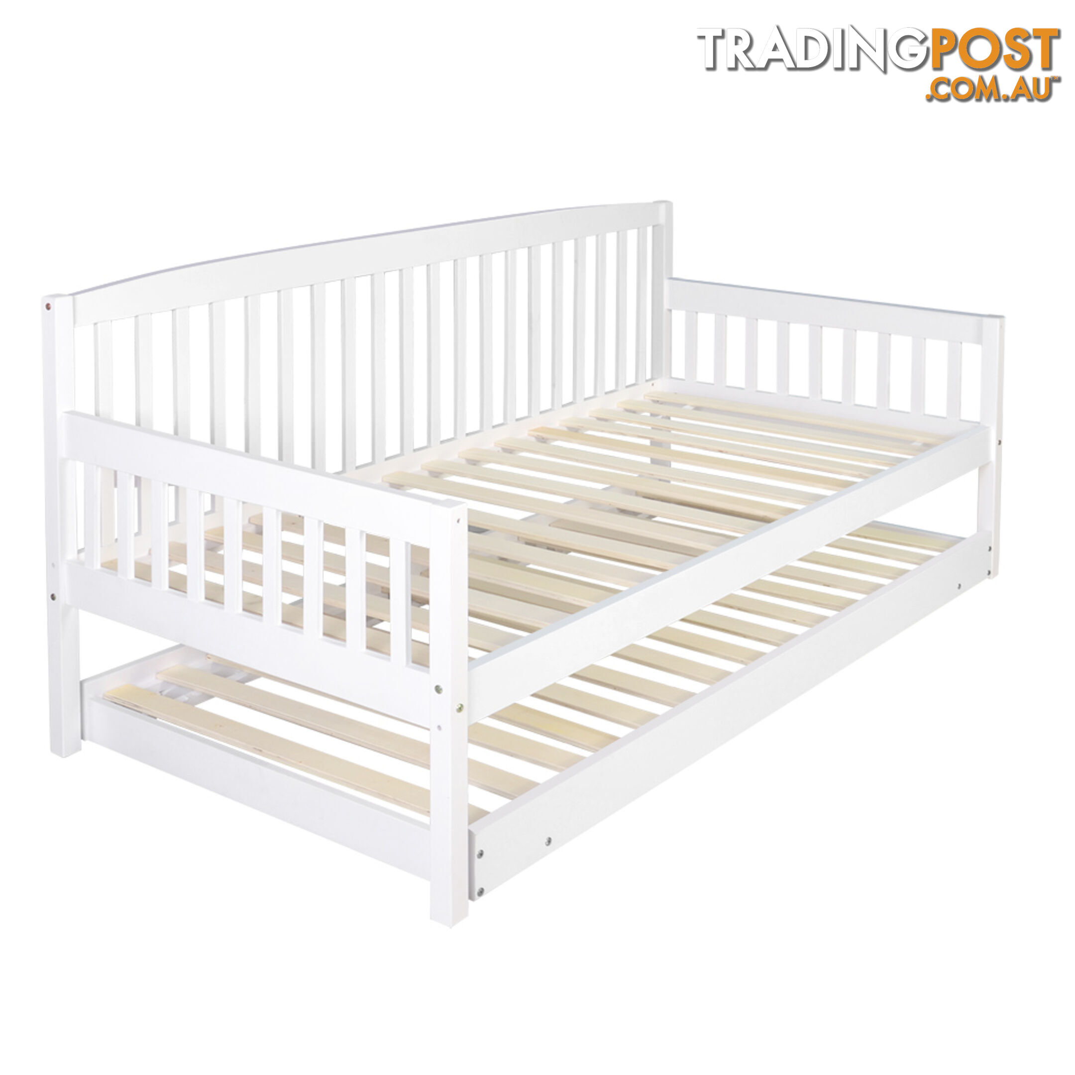 Wooden Sofa Bed Frame Single White