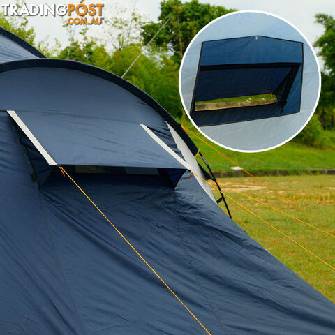 12 Person Family Camping Tent Navy Grey