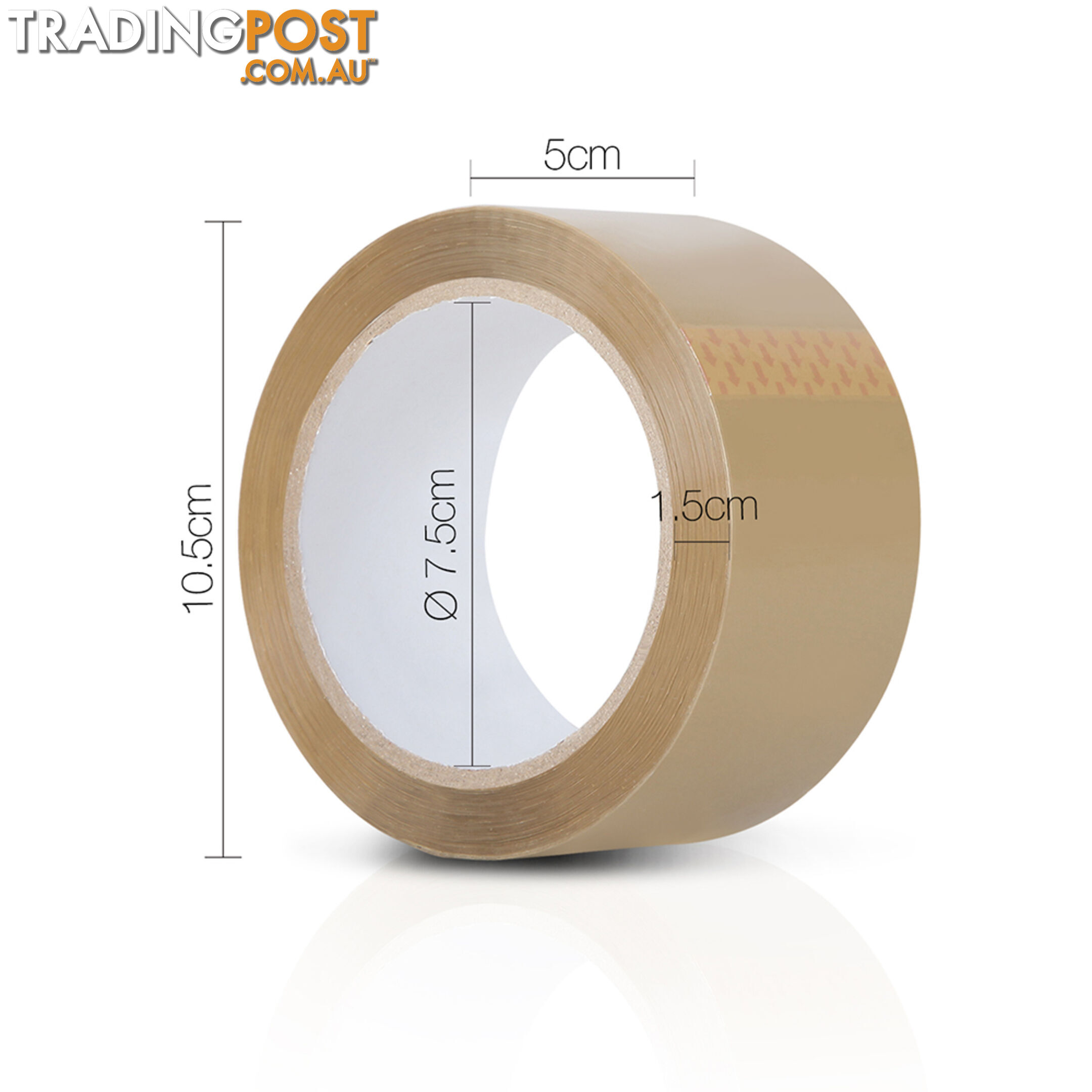 108 Rolls Packing Tape - 48mm x 75m - Brown