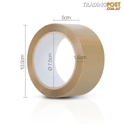 108 Rolls Packing Tape - 48mm x 75m - Brown