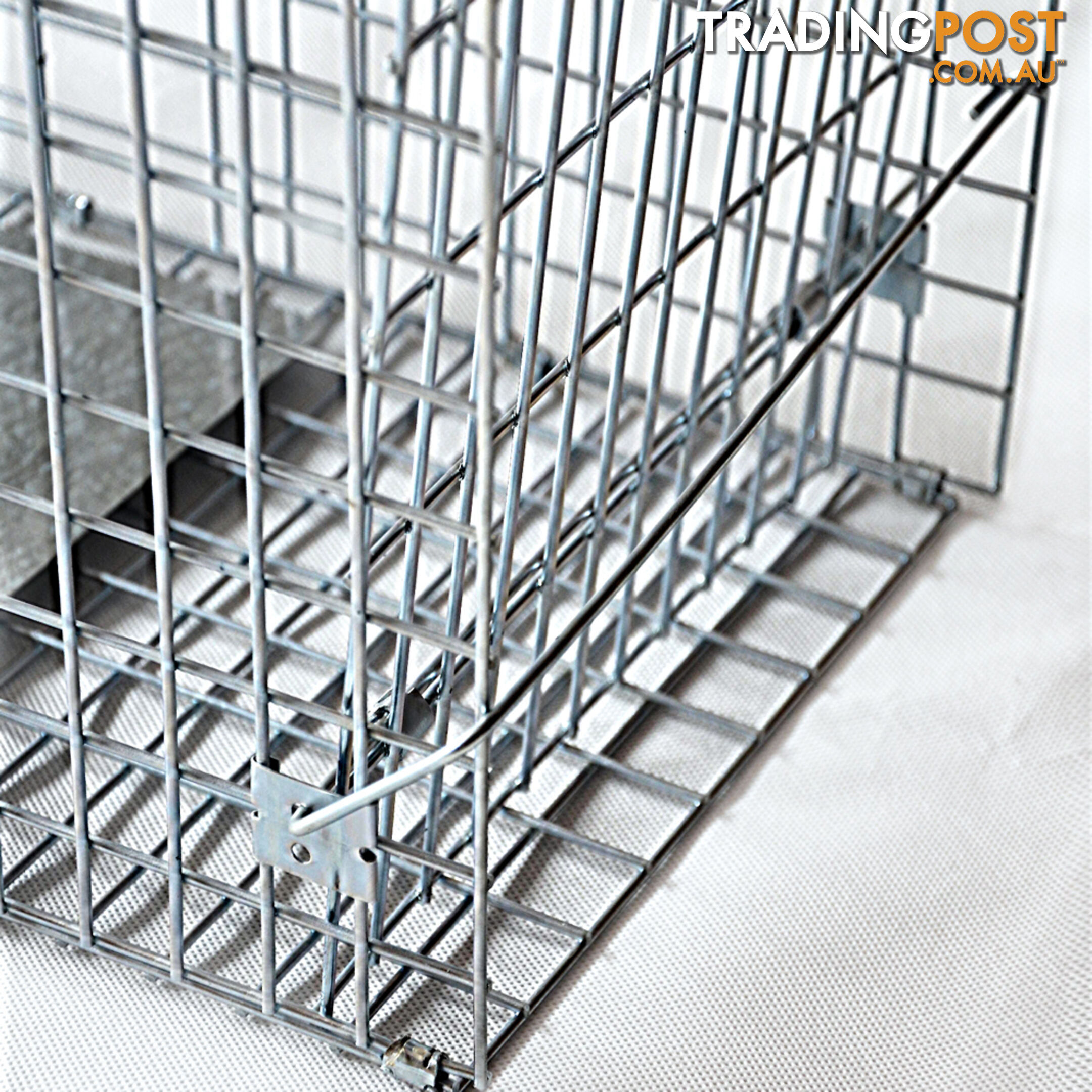 Humane Animal Trap Cage 108 x 40 x 45cm Silver