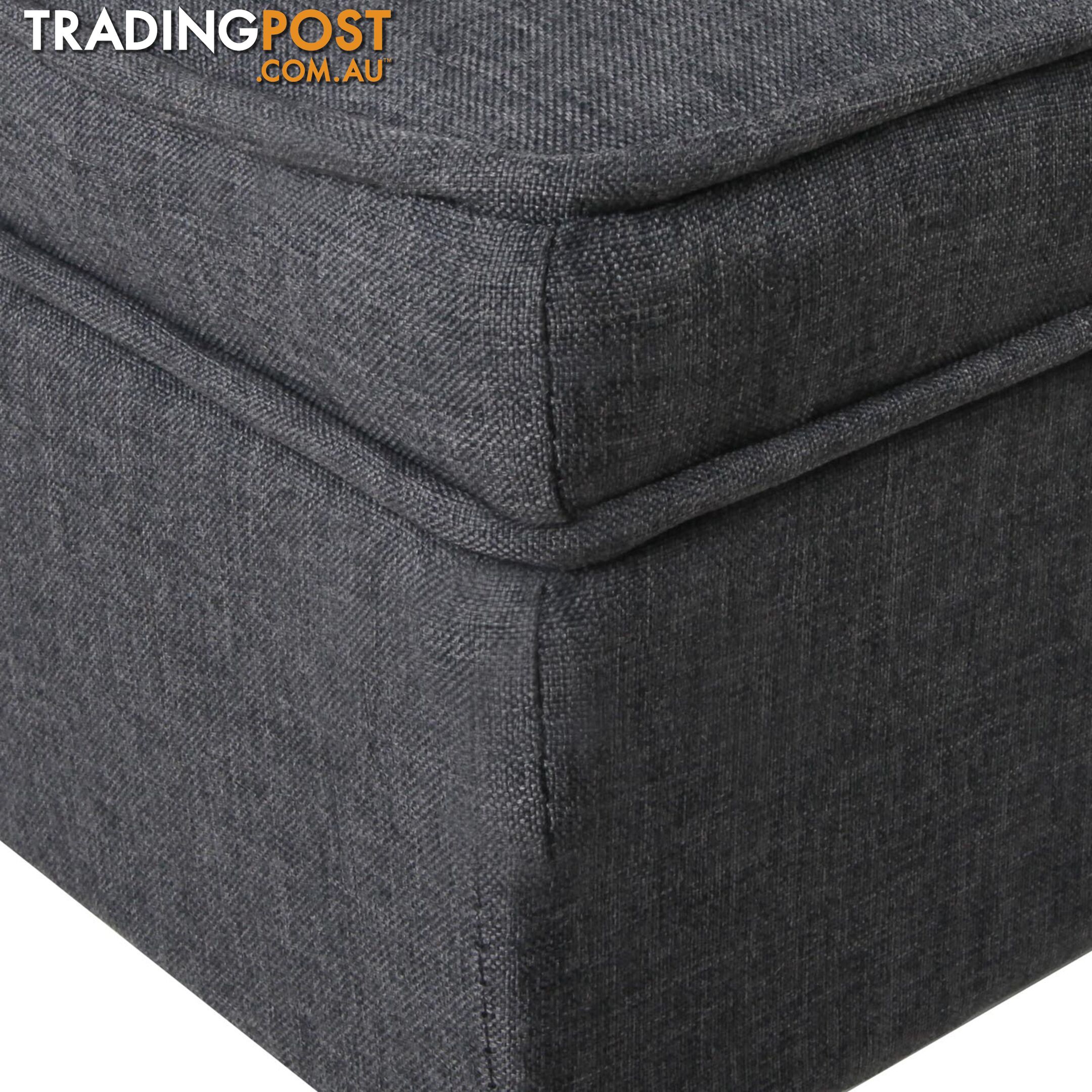 Linen Fabric Storage Ottoman _ÑÐ Grey