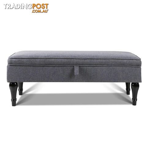 Linen Fabric Storage Ottoman _ÑÐ Grey