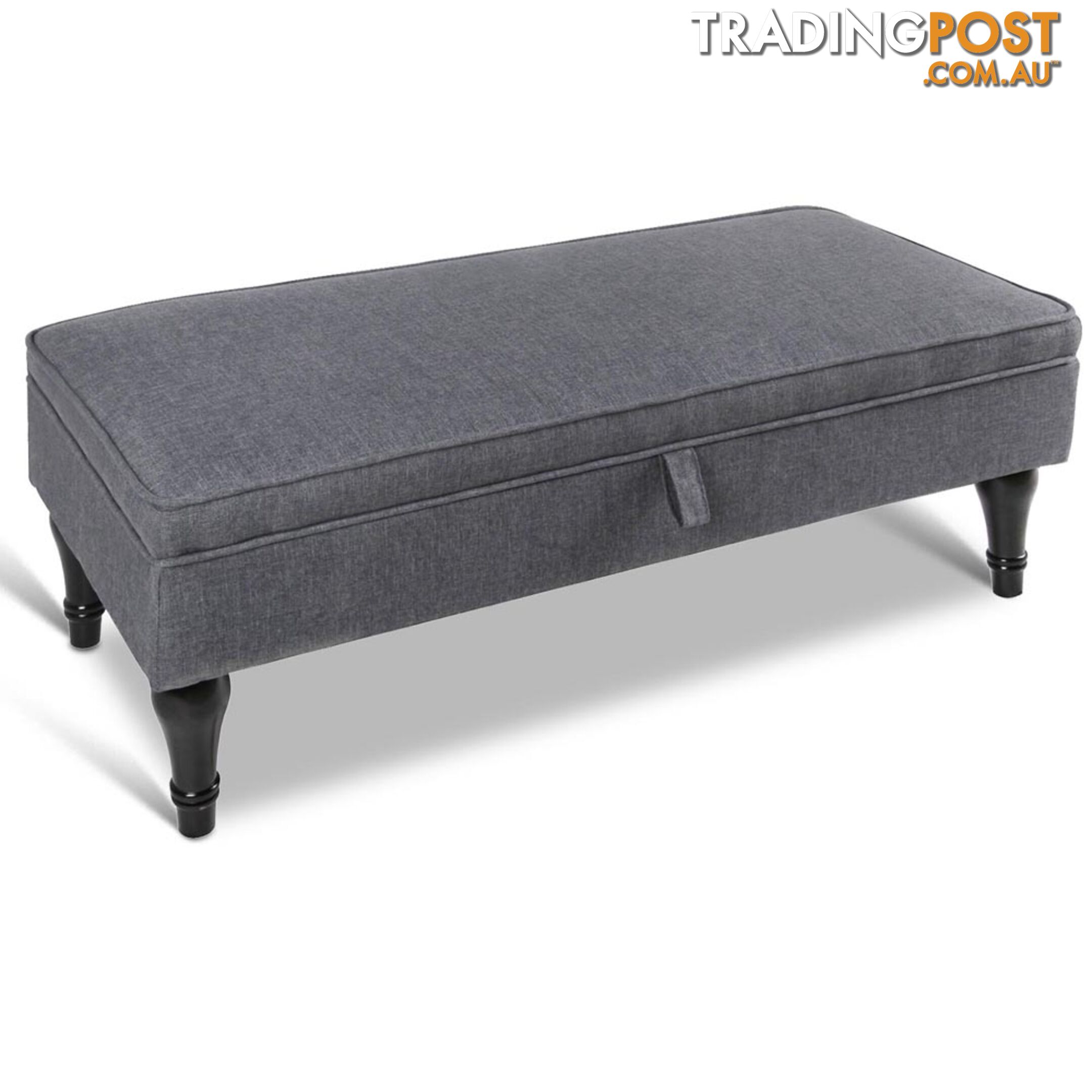 Linen Fabric Storage Ottoman _ÑÐ Grey